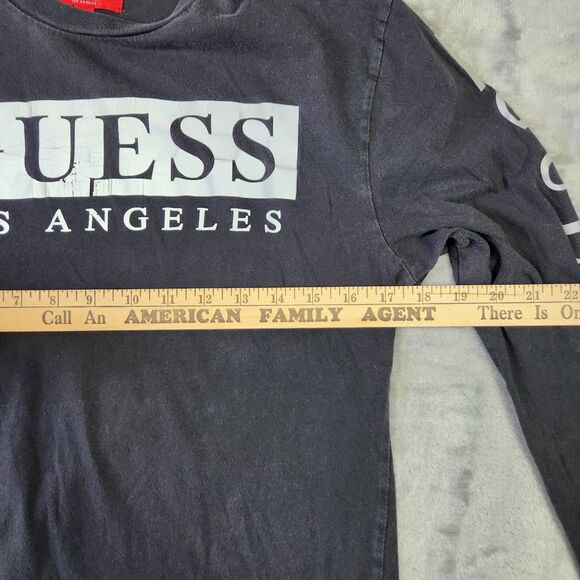 Guess Shirt Mens S Sleeve Spellout Luxury Preppy Los Angeles Streetwear Casual - Picture 6 of 7